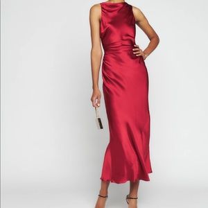 Reformation Casette Silk Dress